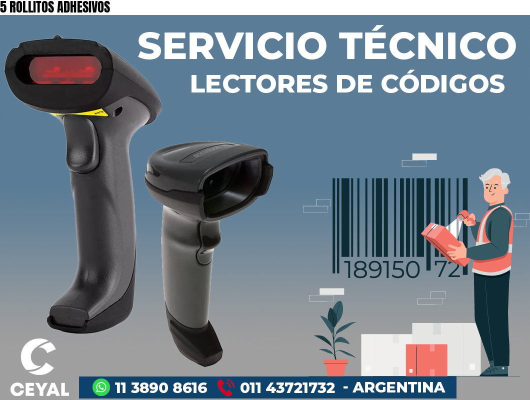 5 ROLLITOS ADHESIVOS