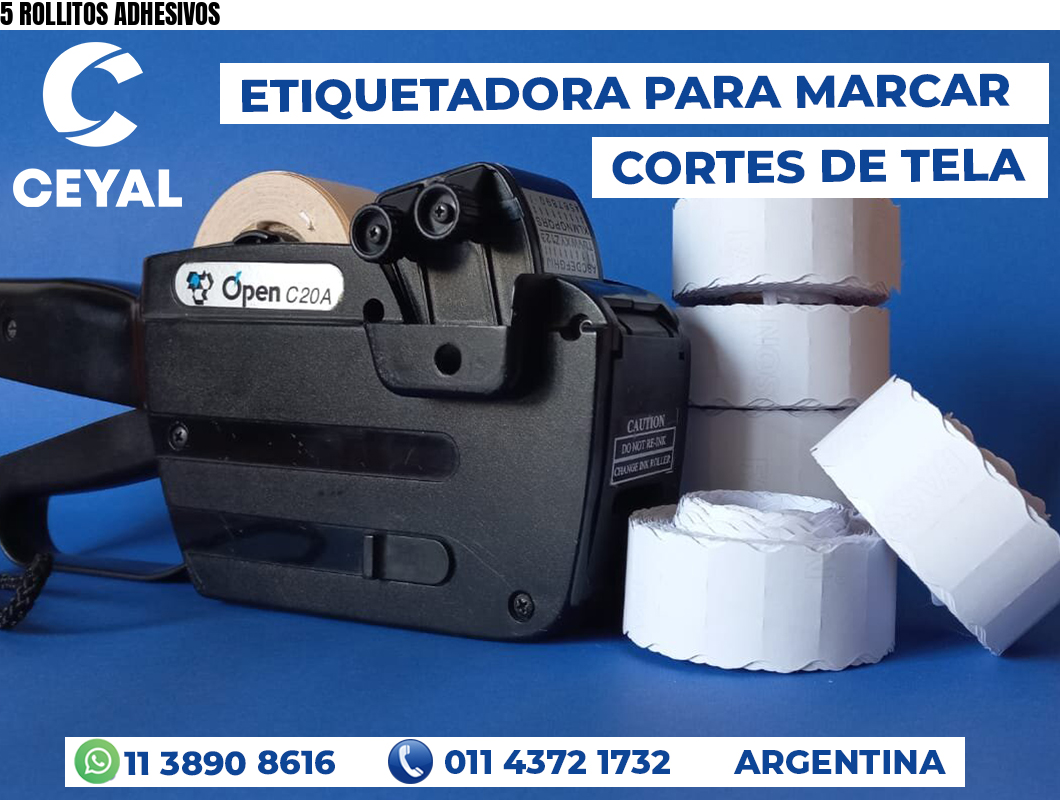5 ROLLITOS ADHESIVOS