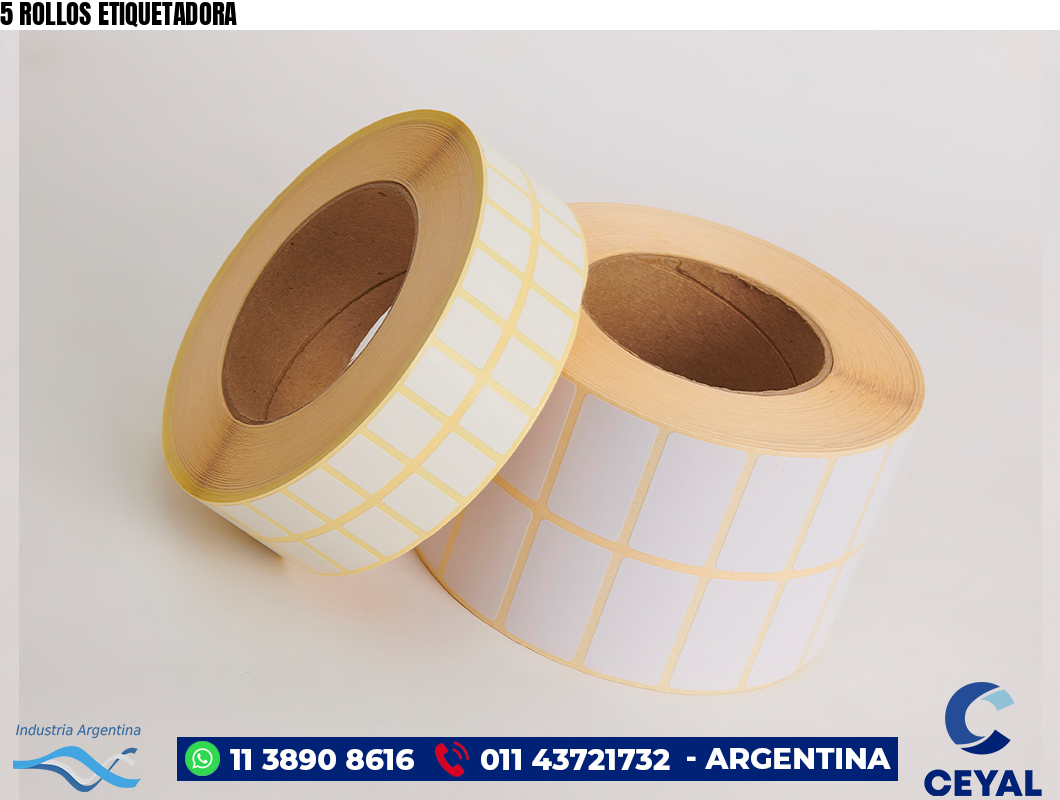 5 ROLLOS ETIQUETADORA