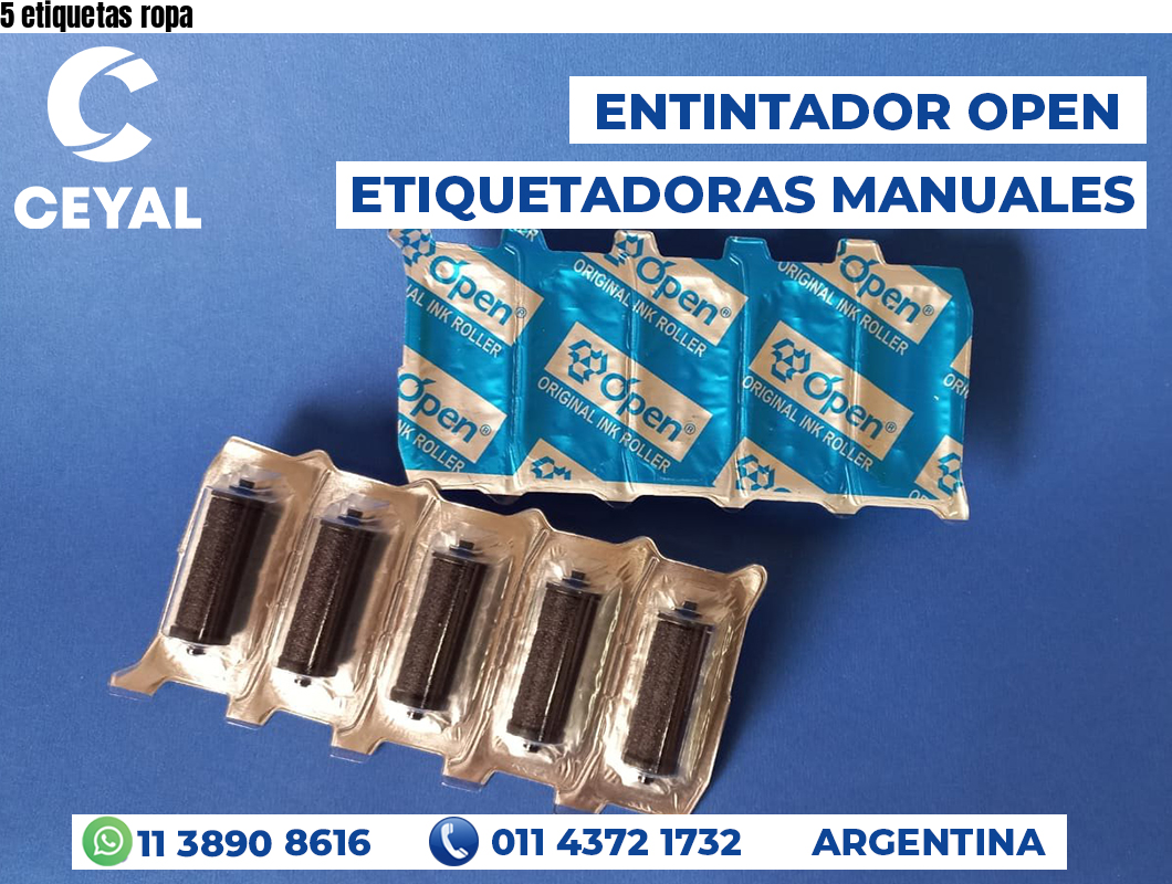 5 etiquetas ropa