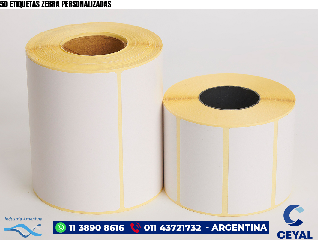50 ETIQUETAS ZEBRA PERSONALIZADAS