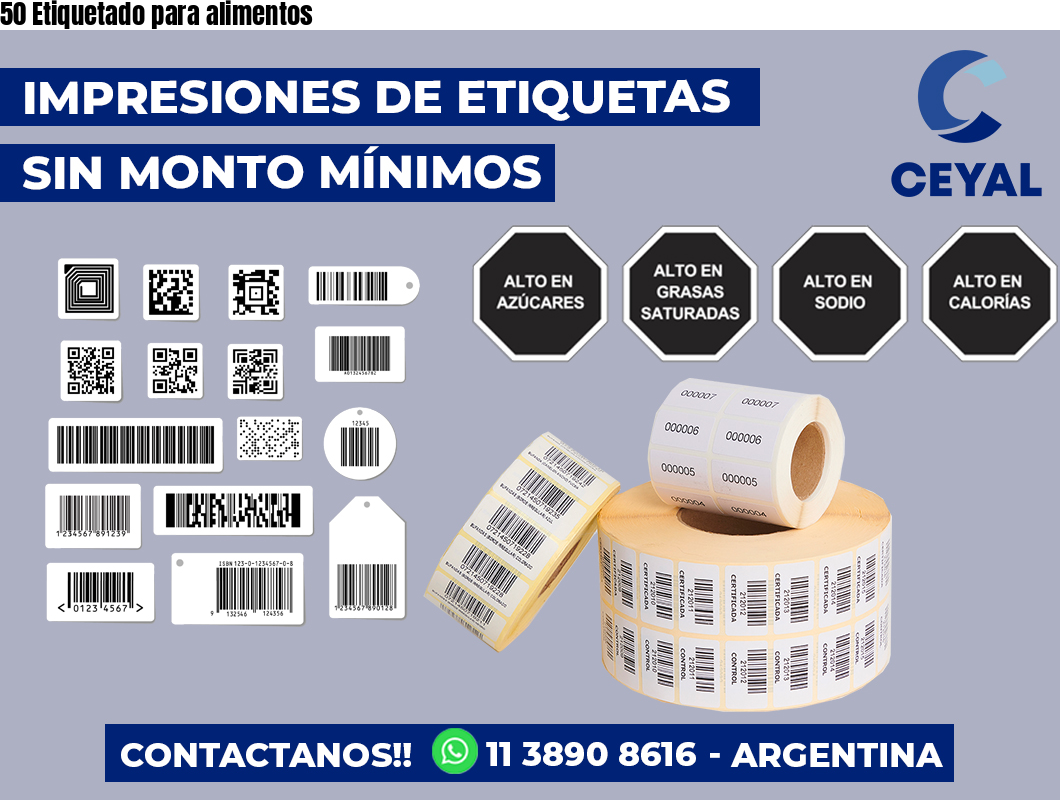 50 Etiquetado para alimentos