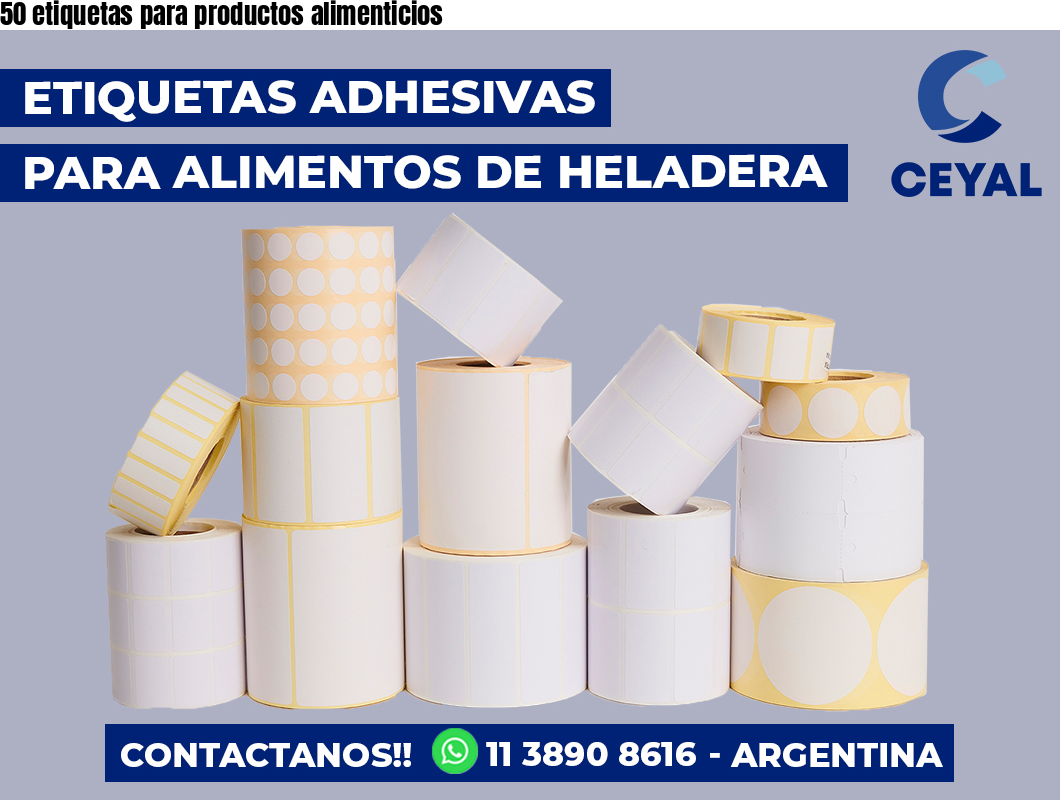 50 etiquetas para productos alimenticios