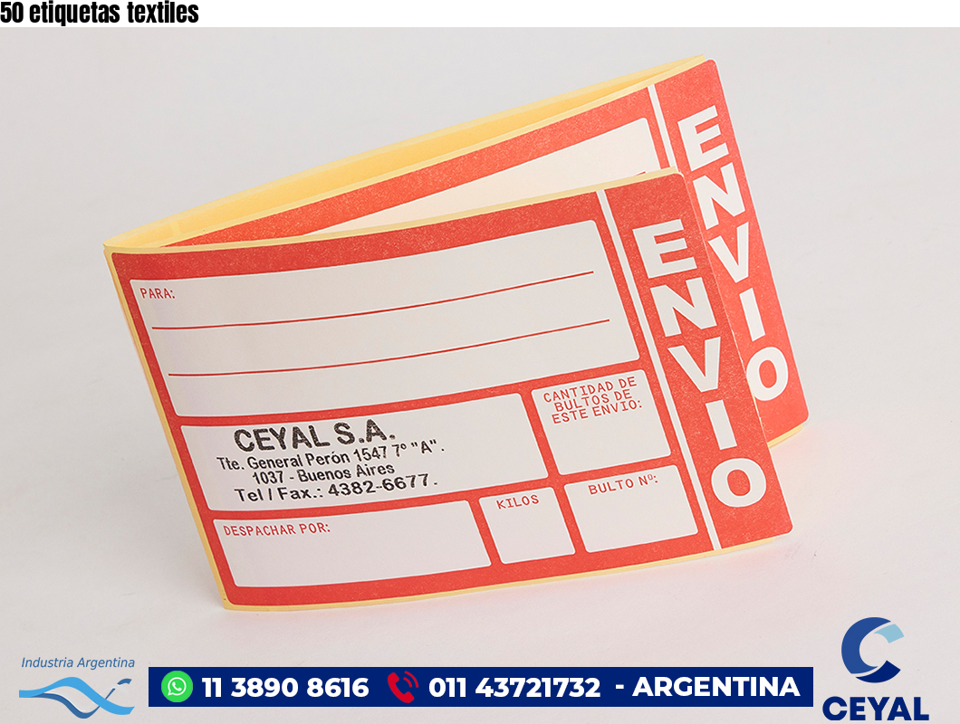 50 etiquetas textiles