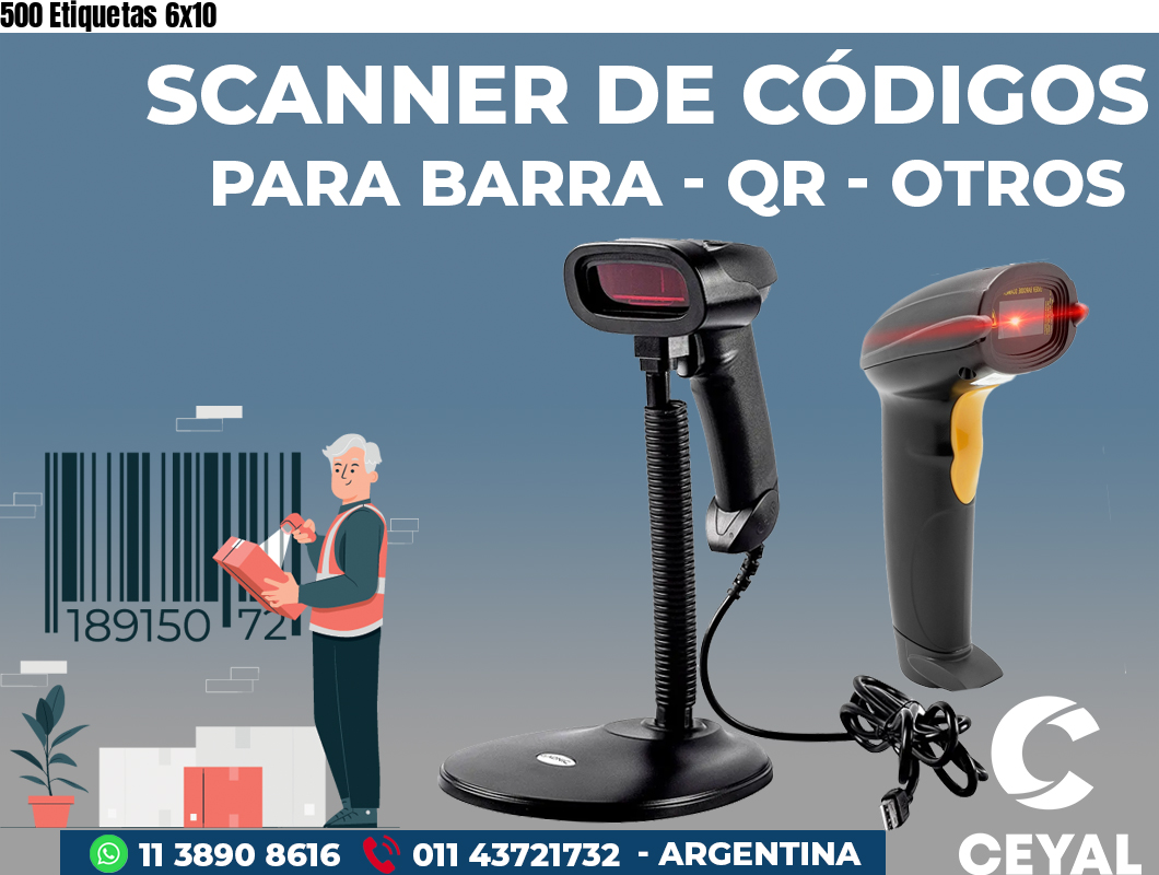 500 Etiquetas 6x10