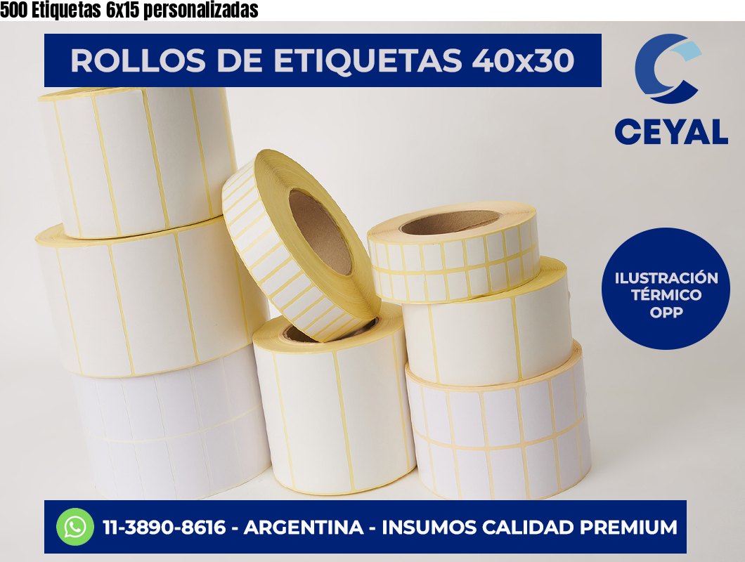 500 Etiquetas 6×15 personalizadas