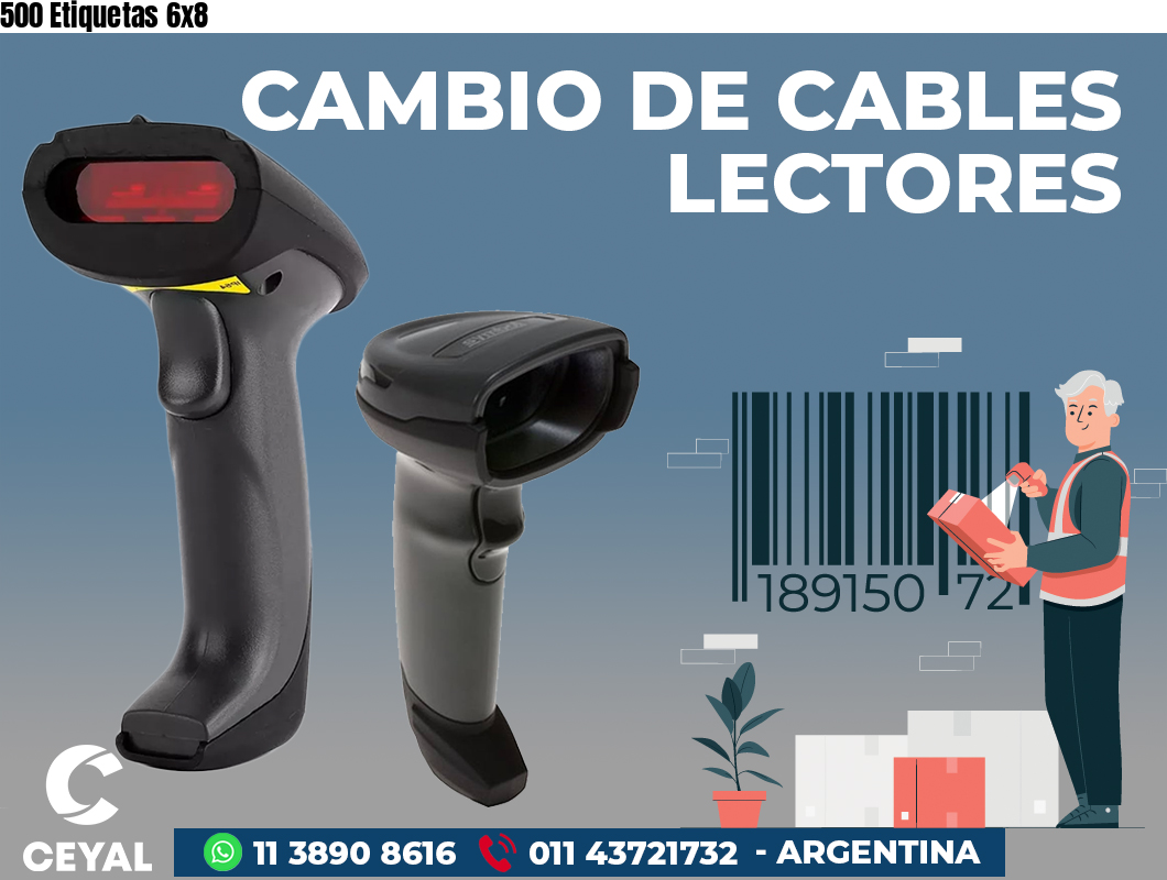 500 Etiquetas 6x8