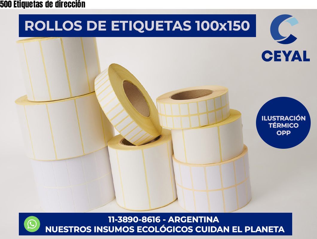 500 Etiquetas de dirección