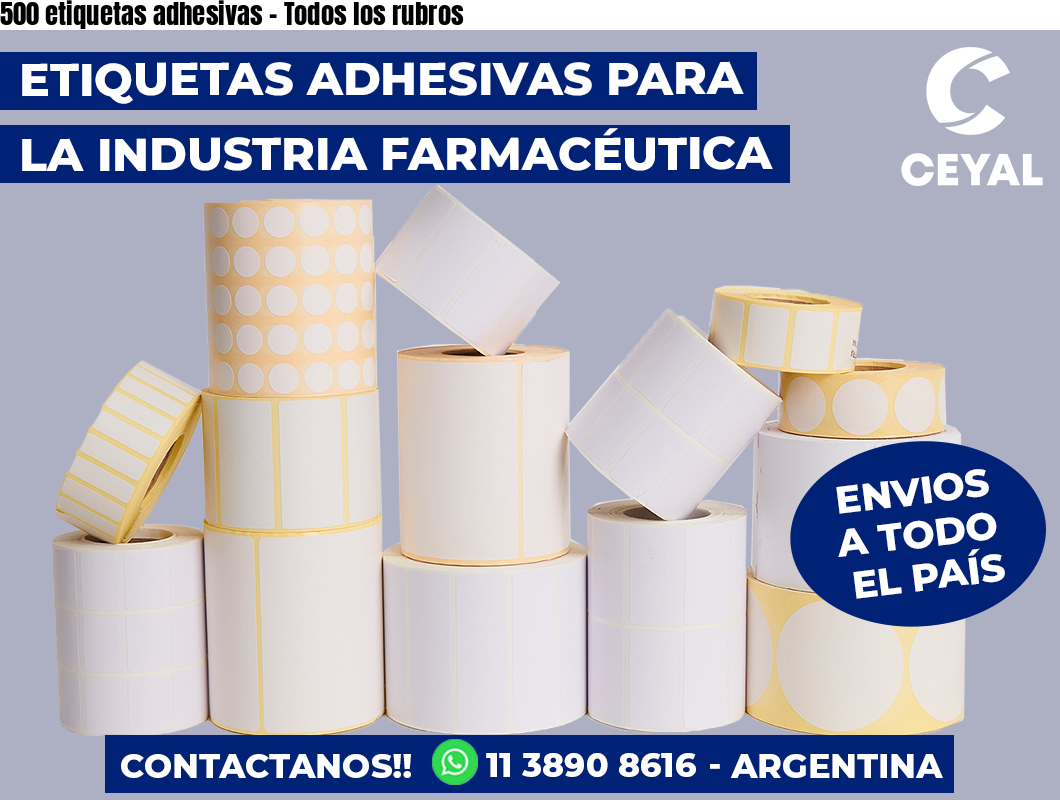 500 etiquetas adhesivas – Todos los rubros