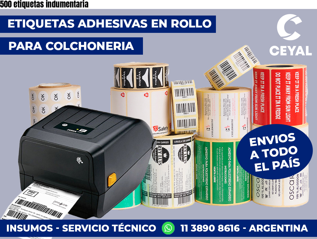 500 etiquetas indumentaria