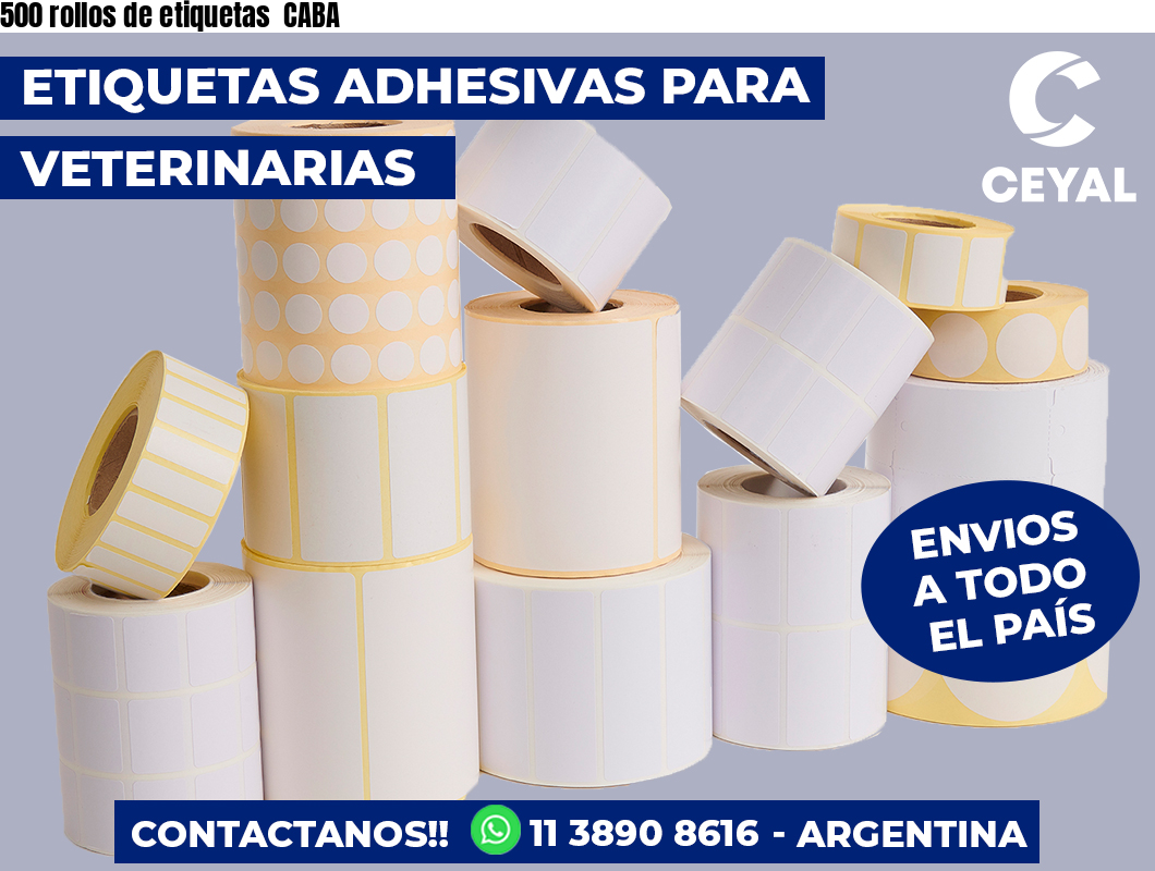 500 rollos de etiquetas CABA