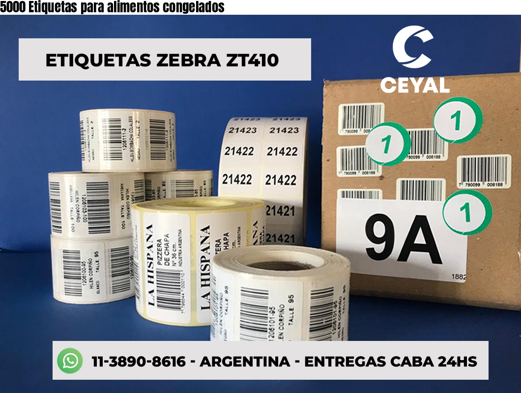 5000 Etiquetas para alimentos congelados