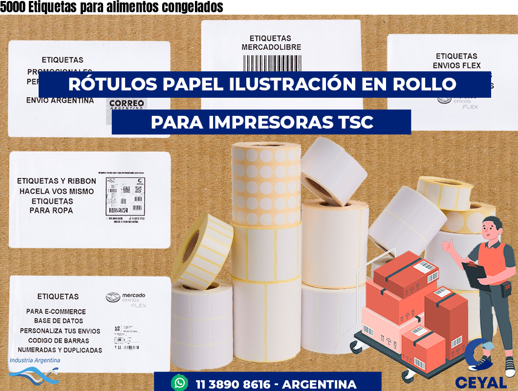 5000 Etiquetas para alimentos congelados
