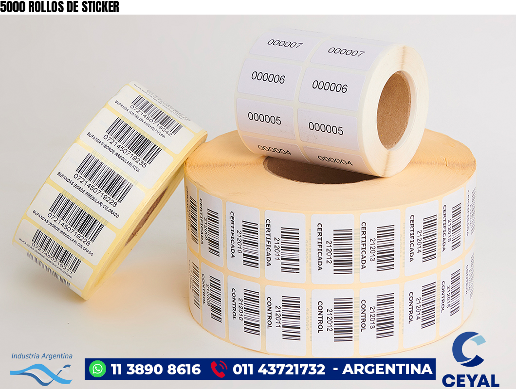 5000 ROLLOS DE STICKER
