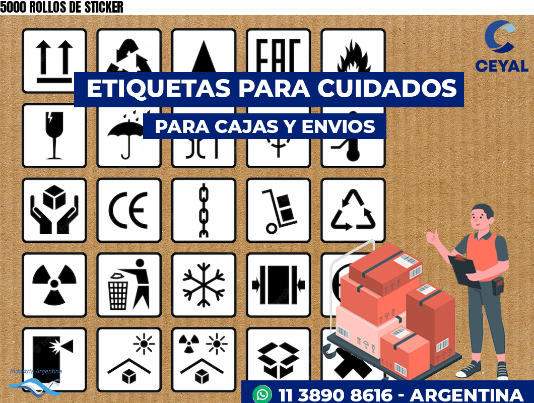 5000 ROLLOS DE STICKER