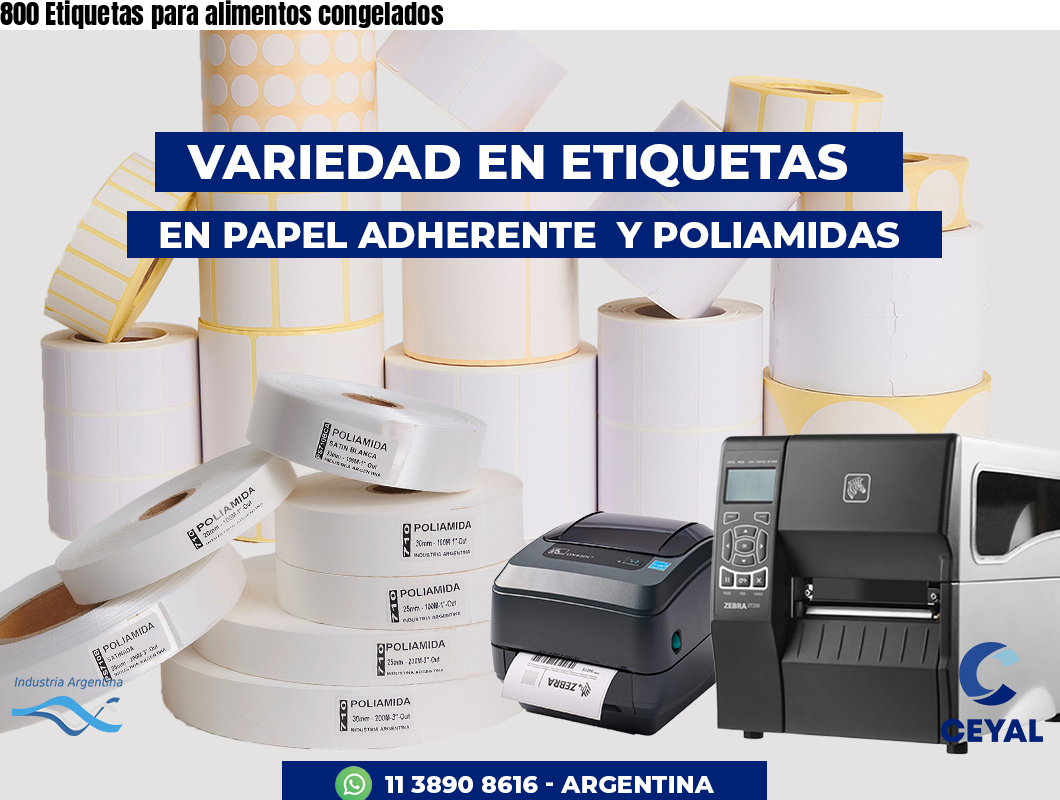 800 Etiquetas para alimentos congelados