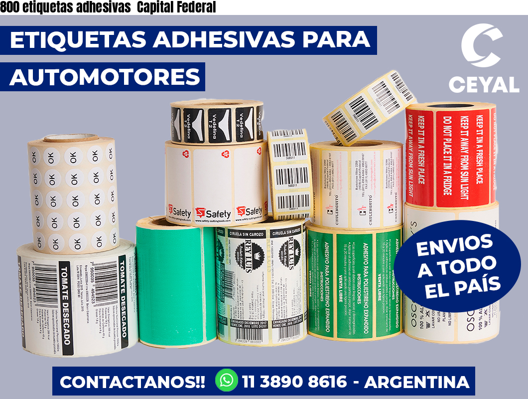 800 etiquetas adhesivas  Capital Federal