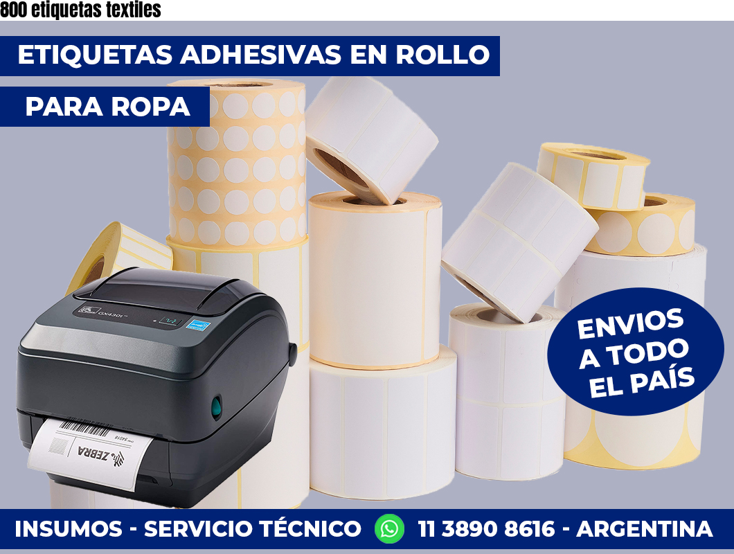 800 etiquetas textiles