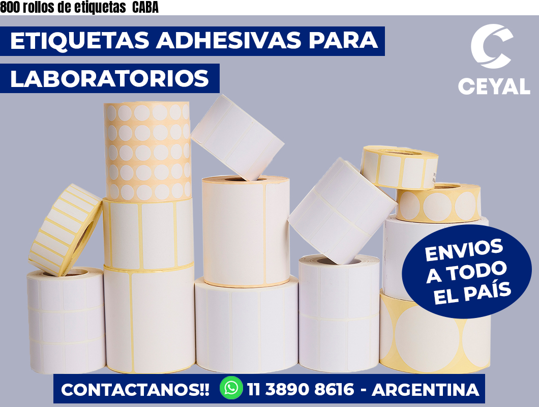 800 rollos de etiquetas CABA