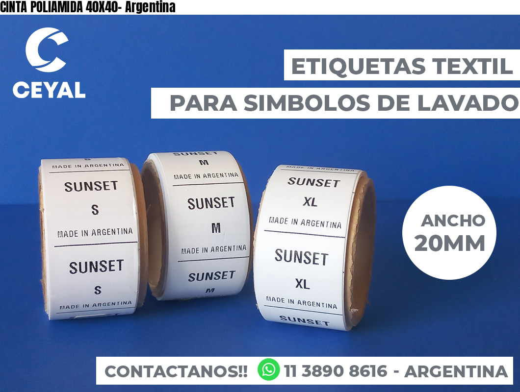 CINTA POLIAMIDA 40X40- Argentina