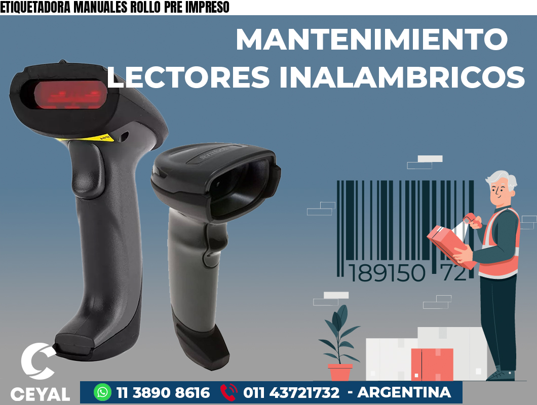 ETIQUETADORA MANUALES ROLLO PRE IMPRESO