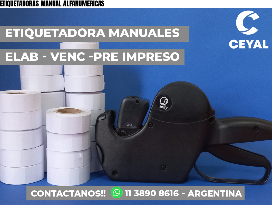 ETIQUETADORAS MANUAL ALFANUMÉRICAS