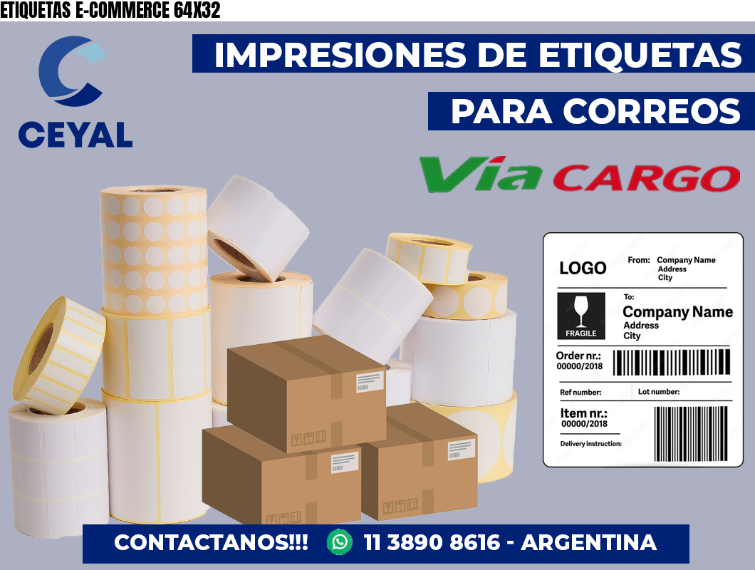 ETIQUETAS E-COMMERCE 64X32