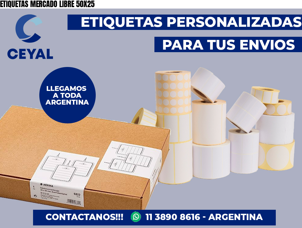 ETIQUETAS MERCADO LIBRE 50X25
