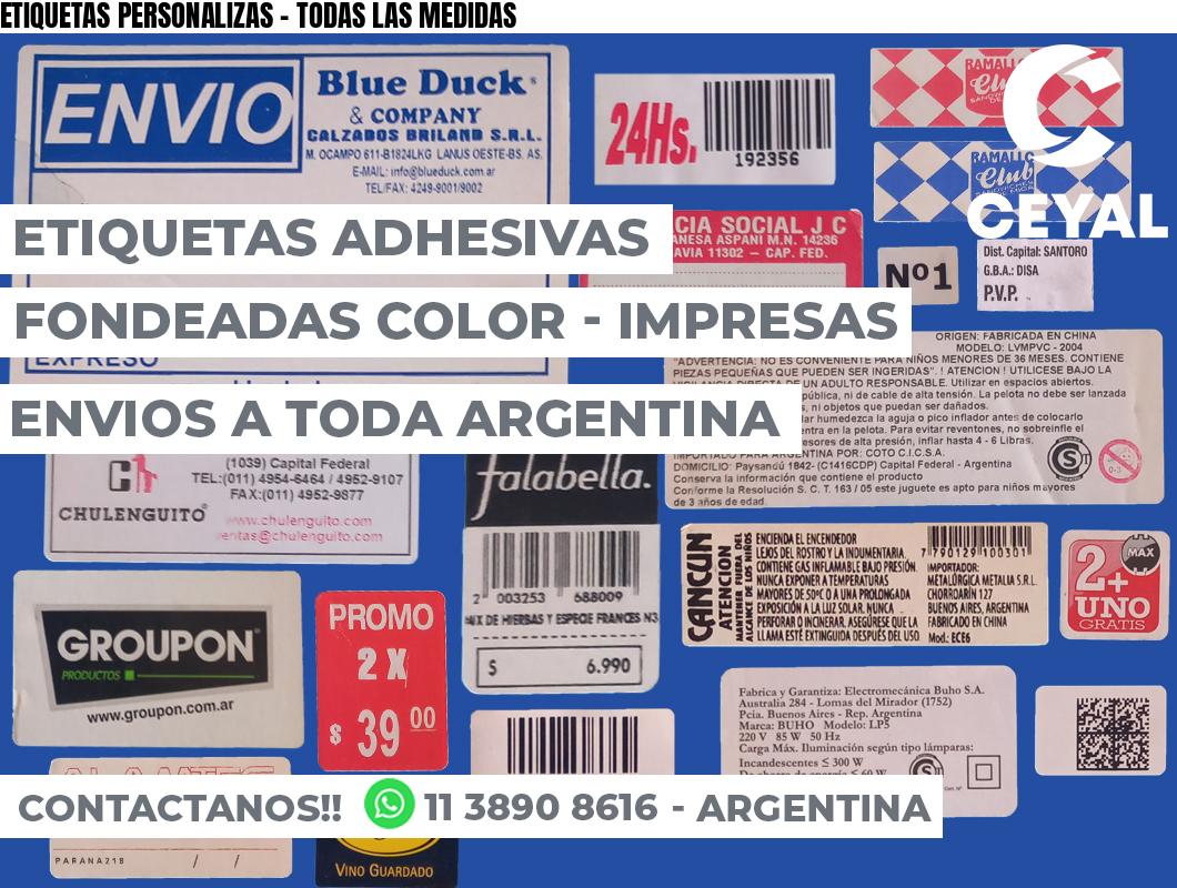 ETIQUETAS PERSONALIZAS – TODAS LAS MEDIDAS