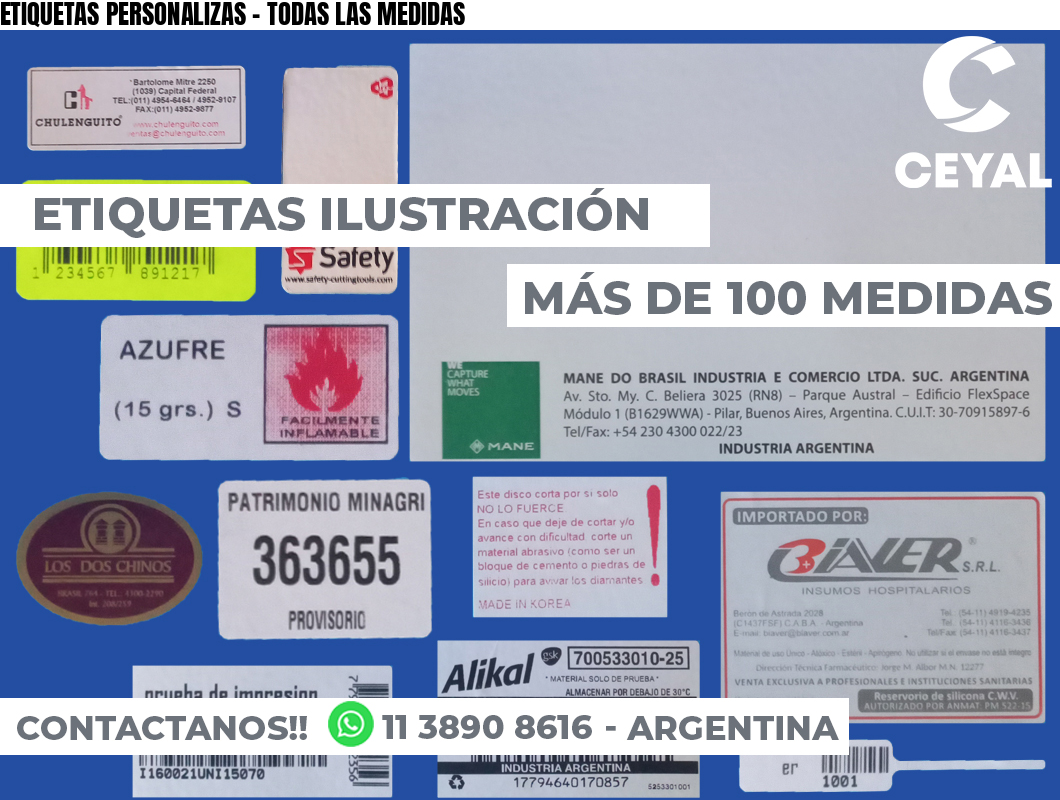 ETIQUETAS PERSONALIZAS – TODAS LAS MEDIDAS