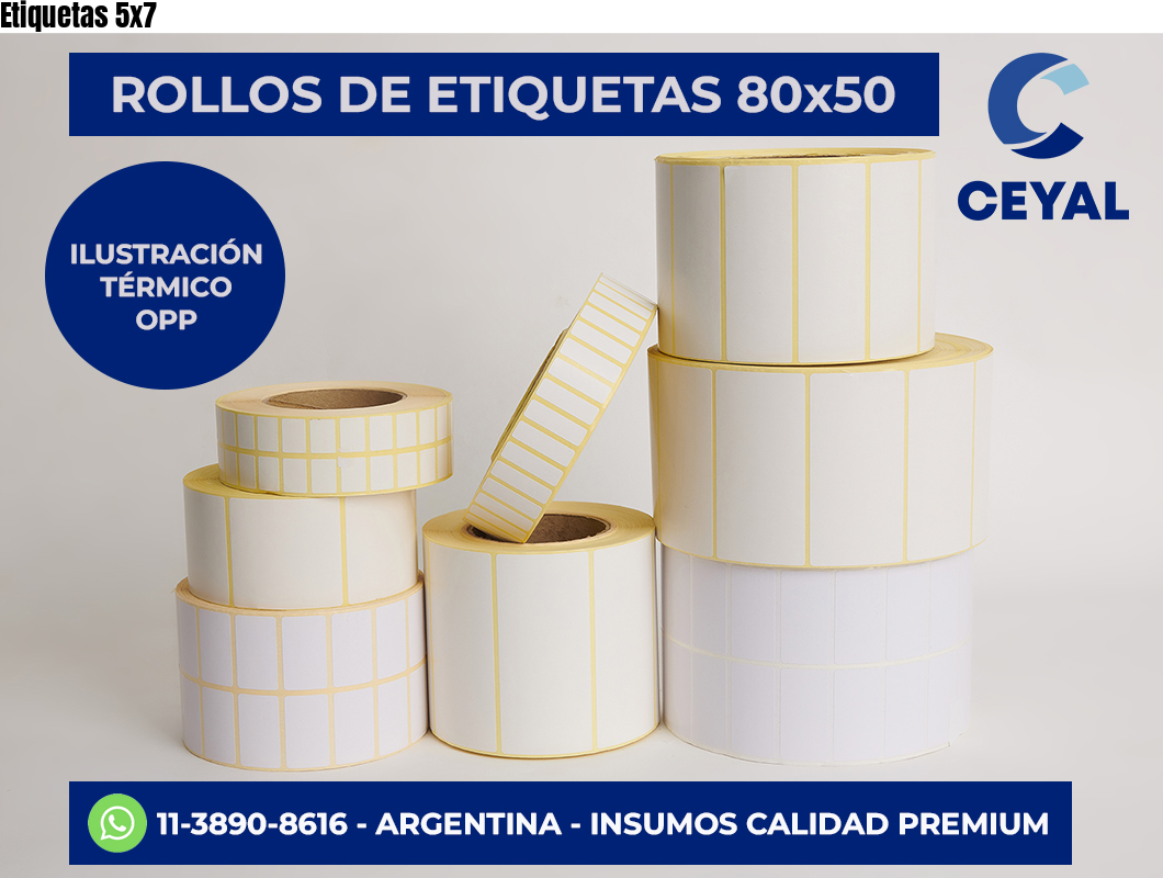 Etiquetas 5×7