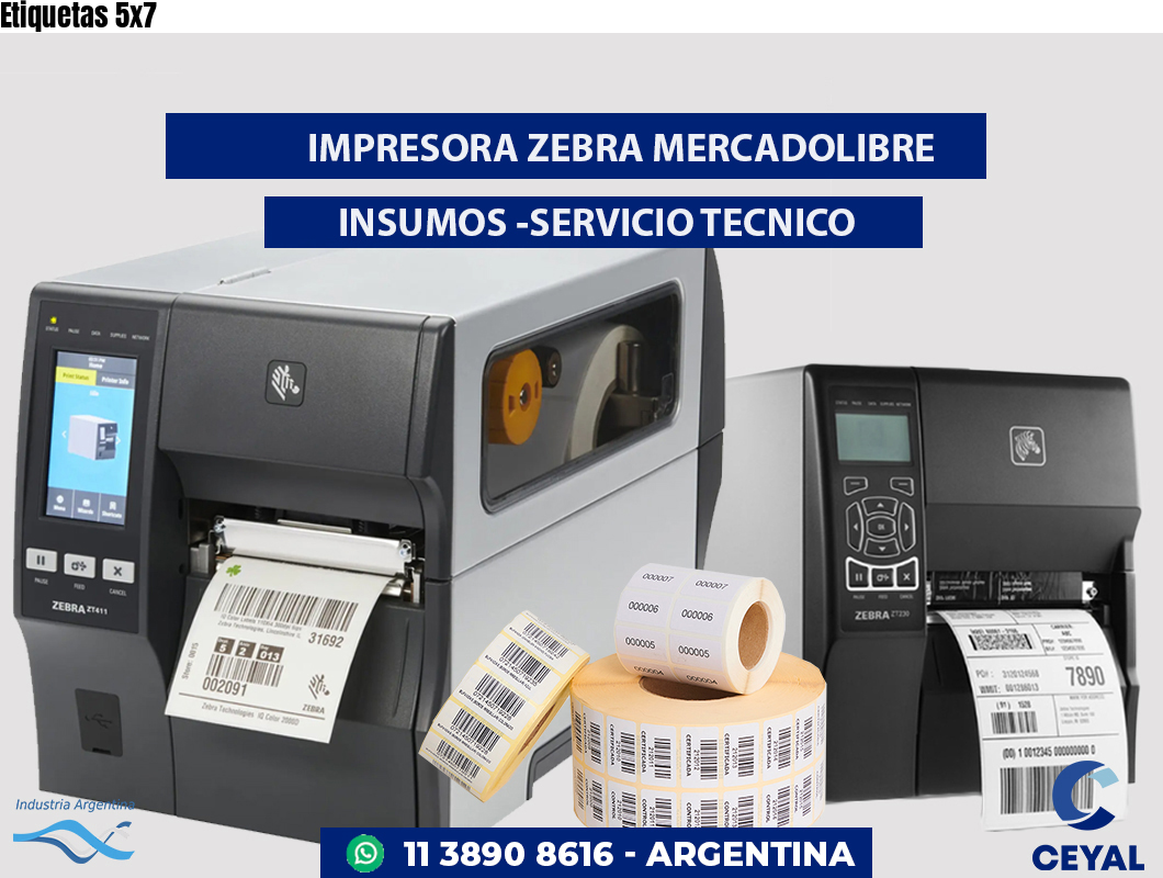 Etiquetas 5x7