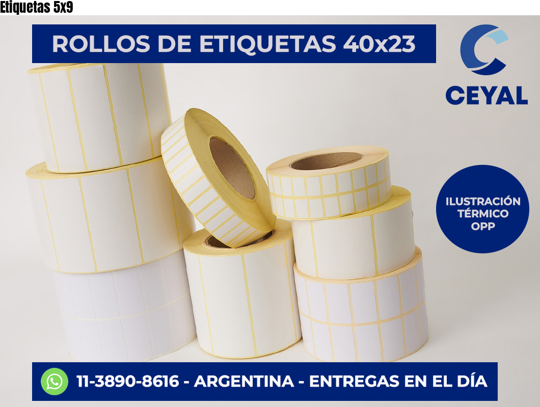 Etiquetas 5×9