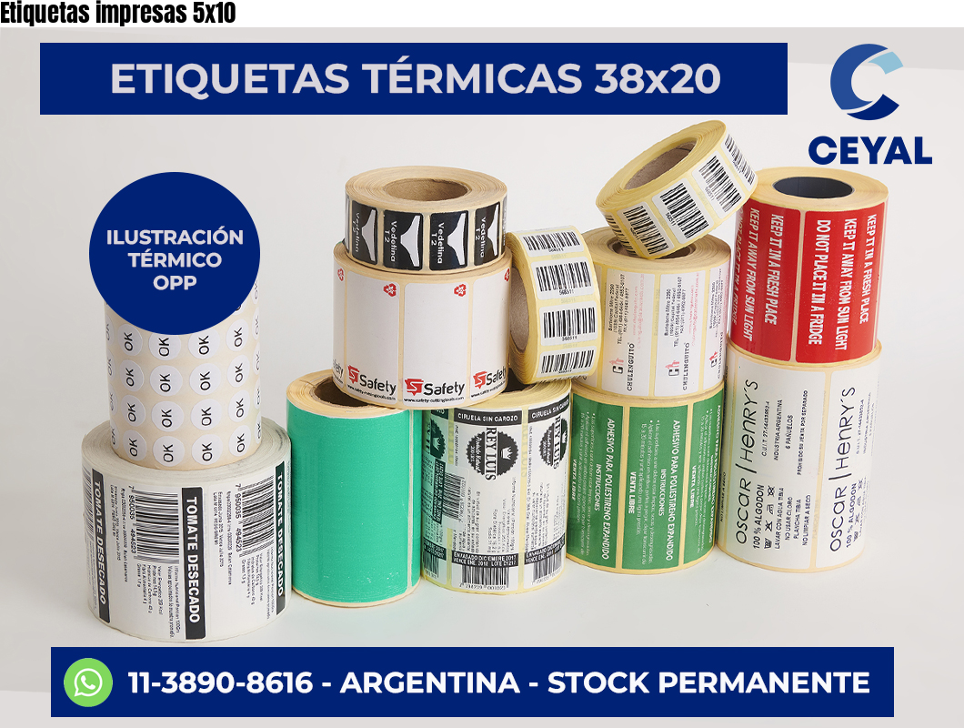 Etiquetas impresas 5×10