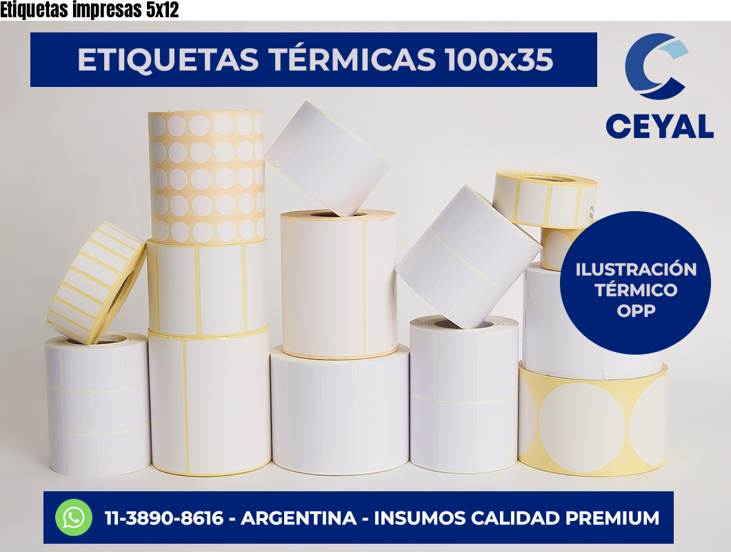 Etiquetas impresas 5×12