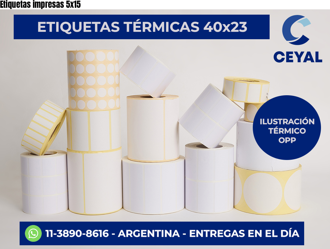 Etiquetas impresas 5×15