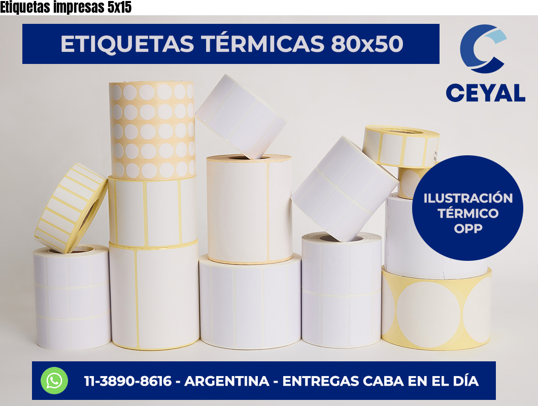 Etiquetas impresas 5×15