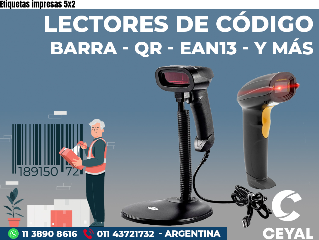 Etiquetas impresas 5x2