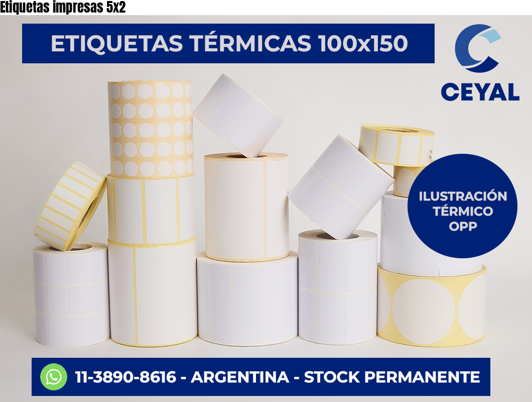 Etiquetas impresas 5×2