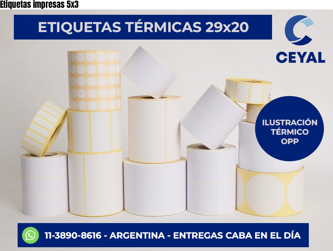 Etiquetas impresas 5×3