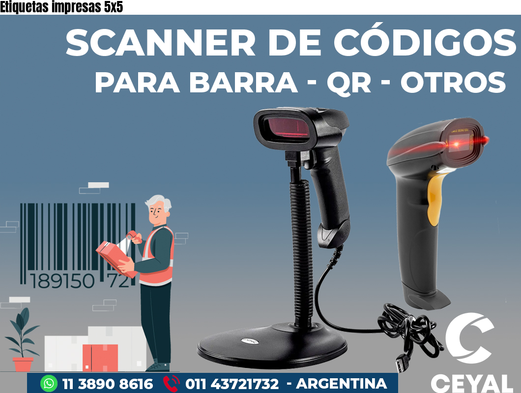 Etiquetas impresas 5x5