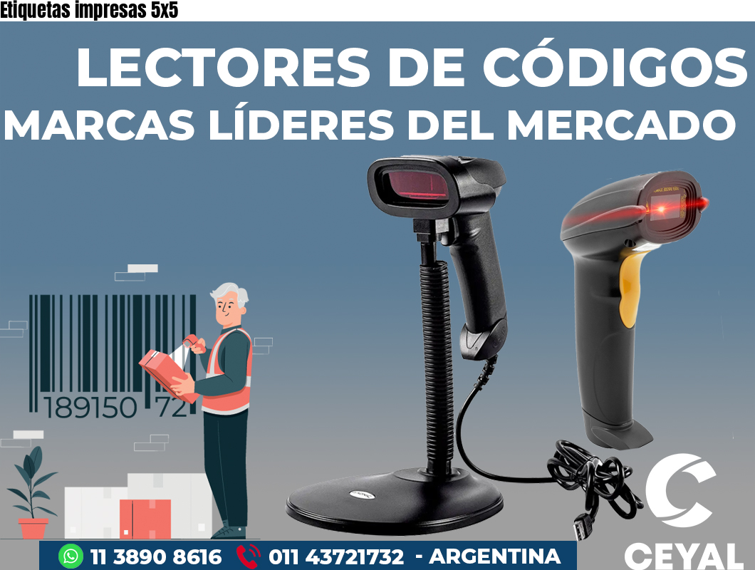 Etiquetas impresas 5x5