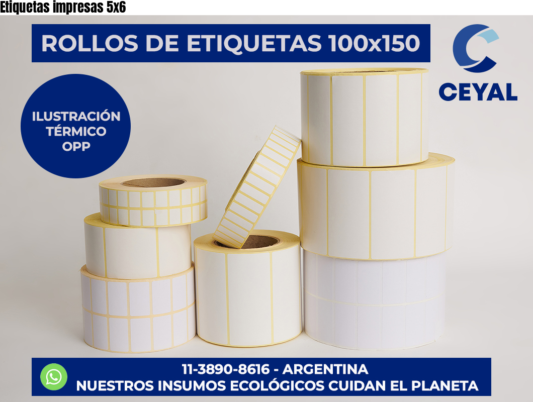 Etiquetas impresas 5×6