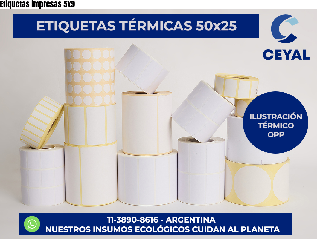 Etiquetas impresas 5×9