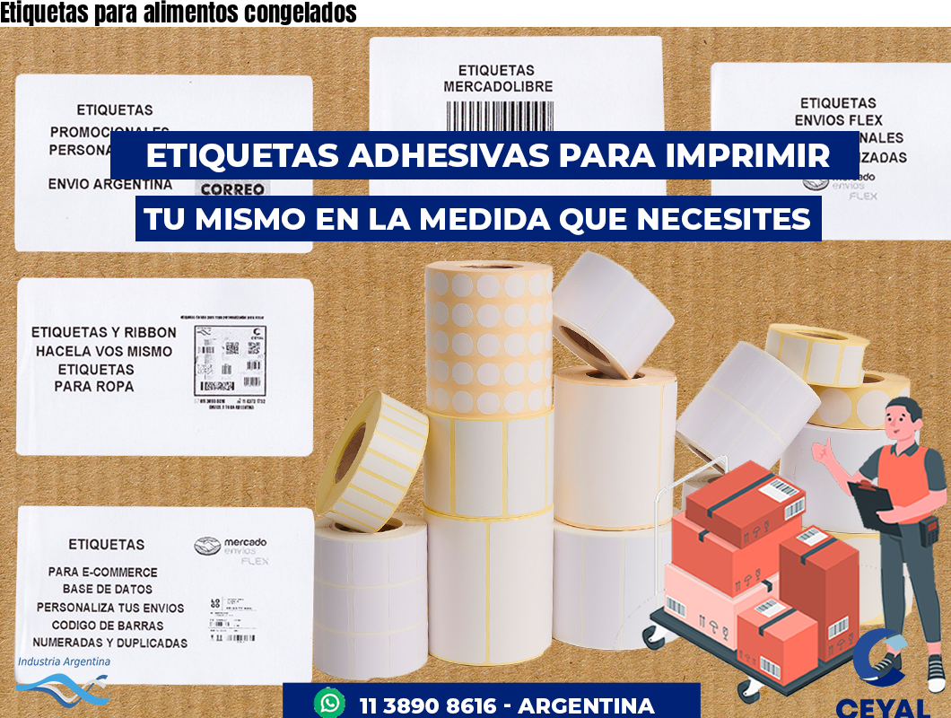Etiquetas para alimentos congelados