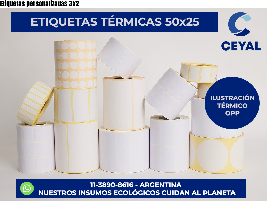 Etiquetas personalizadas 3×2
