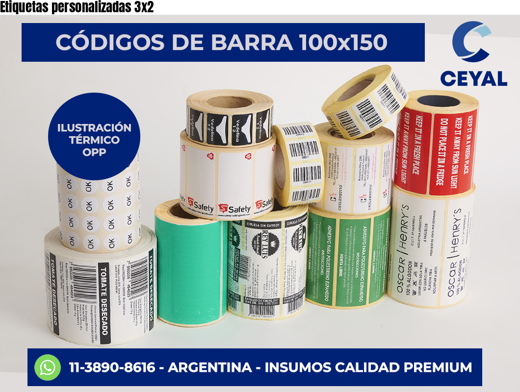 Etiquetas personalizadas 3×2