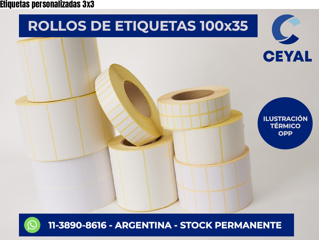 Etiquetas personalizadas 3×3