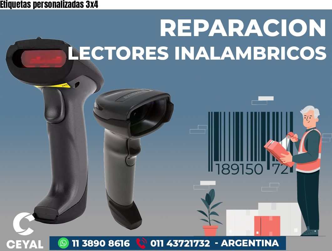 Etiquetas personalizadas 3x4