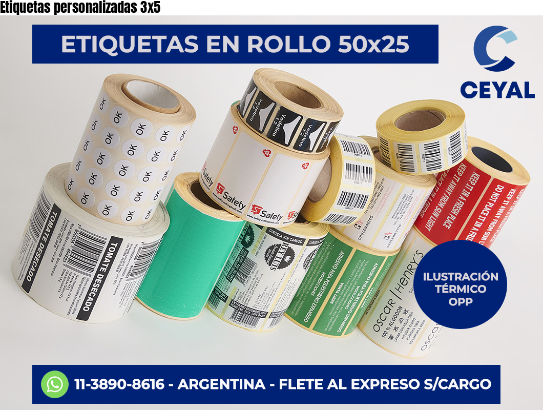 Etiquetas personalizadas 3×5